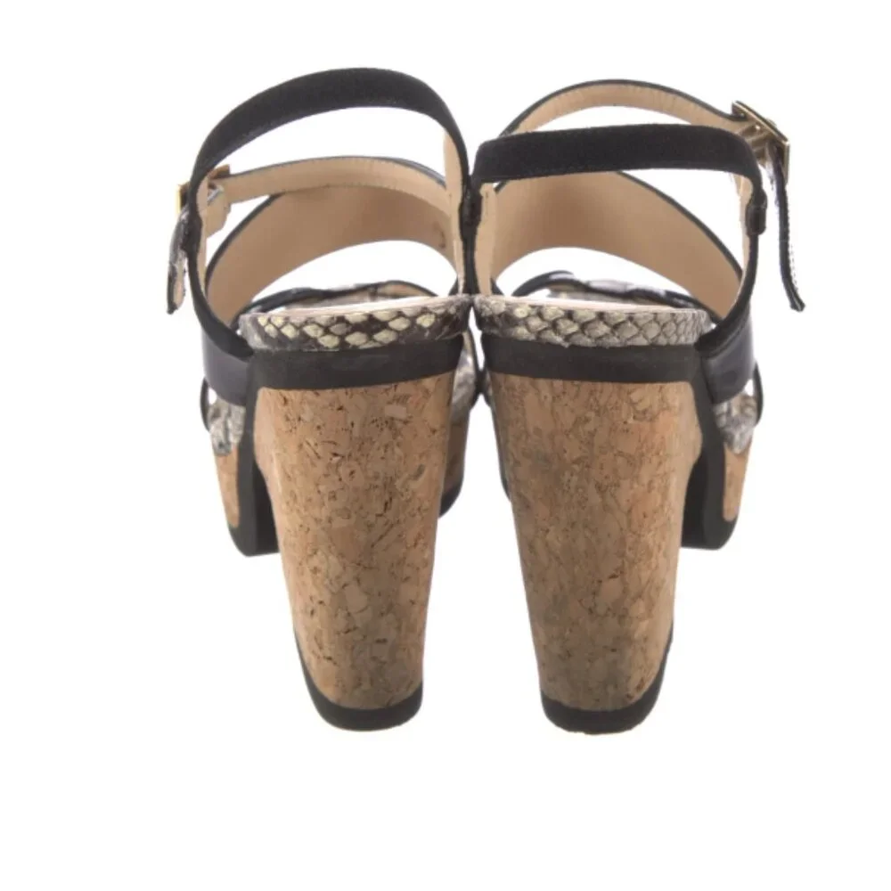 Jimmy Choo Leather Animal Print Espadrilles - Picture 4 of 5